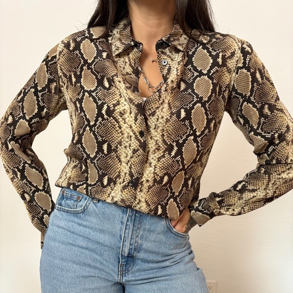 The kooples silk python button up shirt - Picture 7 of 8